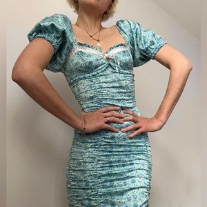 Cute mini dress/floral print/country sexy style/Size S